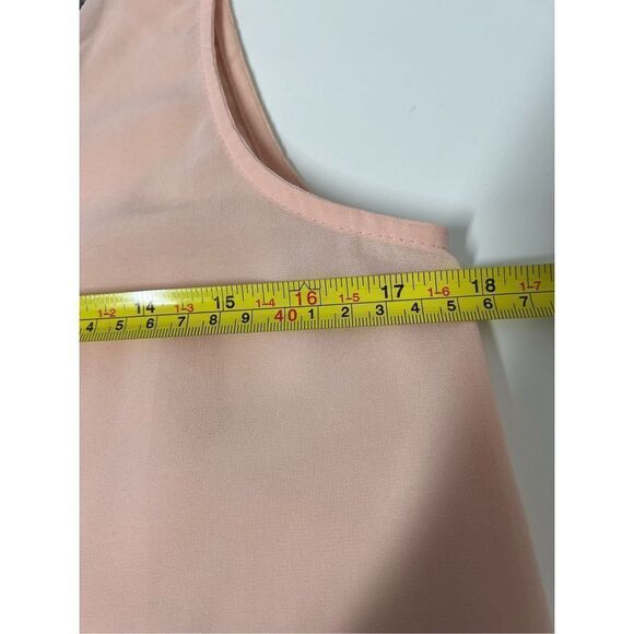 LOVPOSH BLUSH SHEER EMBELLISHED BLOUSE TANK Size M - Picture 7 of 9